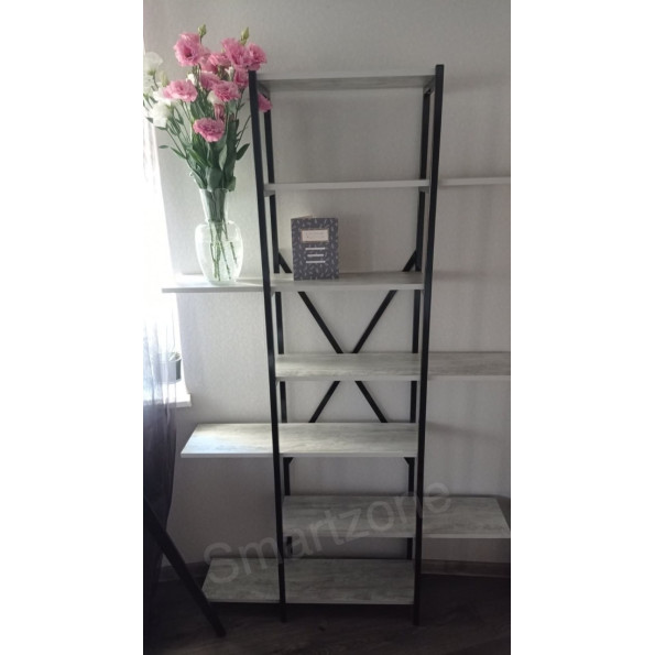 Стелаж підставка для квітів та рослин з метала та ЛДСП бетон -
                                                        Фото 2